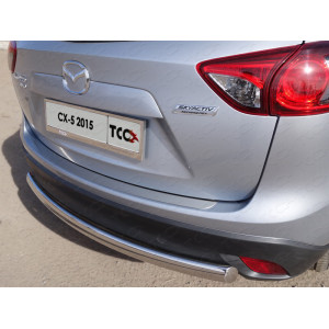 Накладка на задний бампер (лист шлифованный) 1мм Mazda CX-5 2012-2015