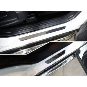 Накладки на пороги (лист зеркальный) 4шт Mazda CX-5 2017-
