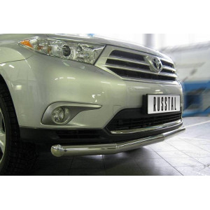 Toyota Highlander 2010-2013 защита переднего бампера d76 (4 секции)