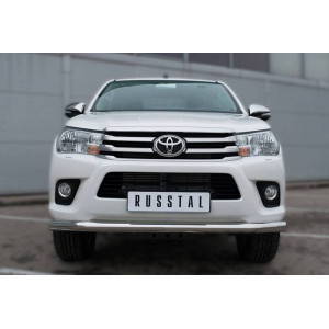 Toyota Hilux 2015 Защита переднего бампера d76 (секции)