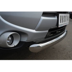 Mitsubishi Outlander 2012-2014 Защита переднего бампера d76 (дуга)