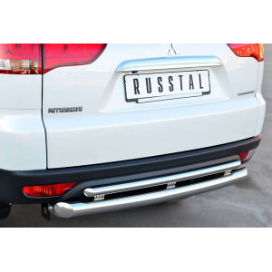 Mitsubishi Pajero Sport 2013-2015 Защита заднего бампера d76 (дуга) d42 (дуга)