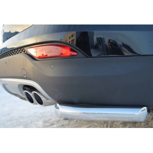 Hyundai Santa Fe 2012-2015 Защита заднего бампера уголки d63