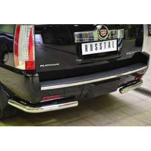 Cadillac Escalade 2007-2015 Защита заднего бампера уголки d76(секции)
