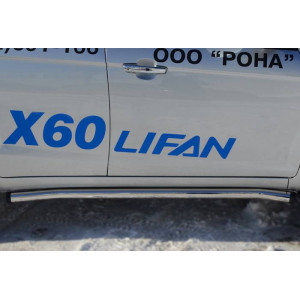 Lifan X60 2011-2016 Пороги труба d63 (вариант 2)