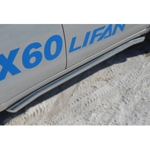 Lifan X60 2011-2016 Пороги труба d63 (вариант 1)
