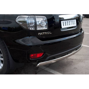 Nissan Patrol 2010-2013 Защита заднего бампера d75/42 овал