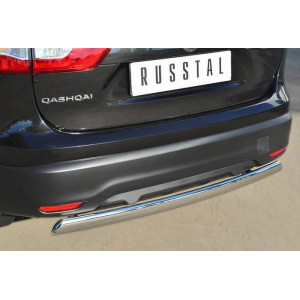 Nissan Qashqai 2014-2018 Защита заднего бампера d75х42 (дуга) в т.ч. Сборка СПБ