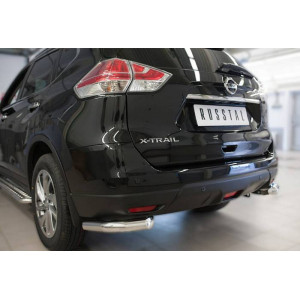 Nissan X-Trail 2015 Защита заднего бампера уголки d63(секции)