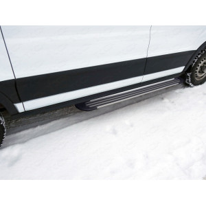 Порог алюминиевые "Slim Line Silver" 1720 мм (правый) Ford Transit 2016-