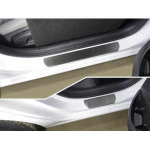 Накладки на пороги (лист шлифованный) 4шт Hyundai i30 2017-