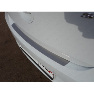 Накладка на задний бампер (лист шлифованный) (только хетчбэк) Hyundai Solaris 2014-2017