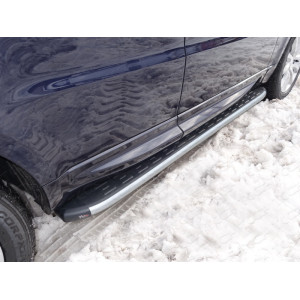 Пороги алюминиевые с пластиковой накладкой 1920 мм  Land Rover Range Rover Sport 2015-