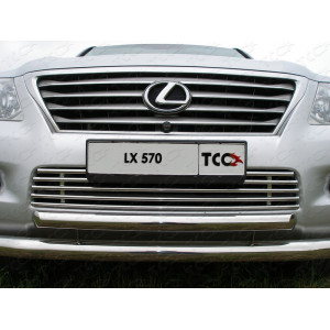 Решётка радиатора 16 мм Lexus LX 570 2007-2012 (кроме F-Sport)
