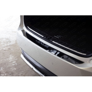 Накладка на задний бампер (лист зеркальный надпись Lexus)  Lexus RX200t/RX300/RX350/RX450h (AL20) 2015- (кроме F-Sport)
