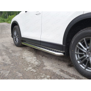 Пороги с площадкой 60,3 мм Mazda CX-5 2012-2015