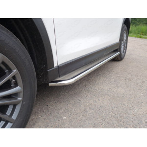 Пороги с площадкой (нерж. лист) 60,3 мм Mazda CX-5 2012-2015