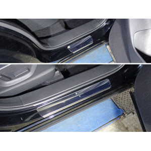 Накладки на пороги (лист зеркальный) 1мм Mazda CX-5 2015-2016