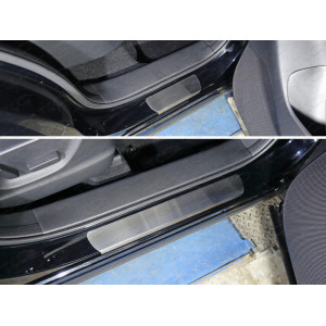 Накладки на пороги (лист шлифованный) 1мм Mazda CX-5 2015-2016