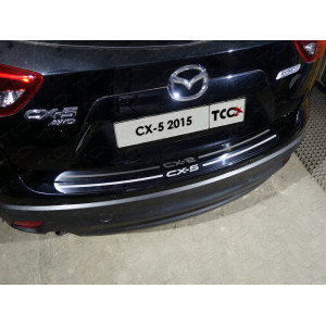 Накладка на задний бампер (лист зеркальный надпись CX-5) Mazda CX-5 2015-2016 