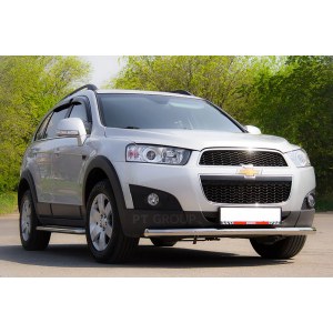 Защита переднего бампера одинарная 63мм (НПС) Chevrolet Captiva 2011-2013