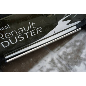 RENAULT Duster 2015 Пороги труба d63 (вариант 2)