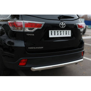 Toyota Highlander 2014-2016 Защита заднего бампера d63 (дуга)