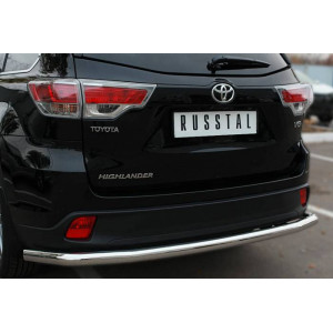 Toyota Highlander 2014-2016 Защита заднего бампера d63 (секции)
