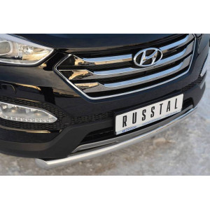 Hyundai Santa Fe 2012-2015 Защита переднего бампера d76 (дуга)
