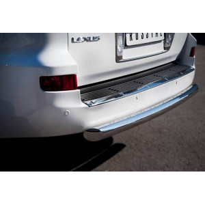 Lexus LX570 2012-2015 Защита заднего бампера d76 (дуга)