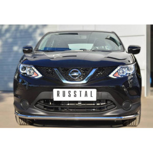 Nissan Qashqai 2014-2018 Защита переднего бампера d42 (секции)