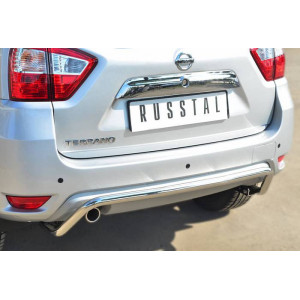 Nissan Terrano 2014- Защита заднего бампера d42 (волна)