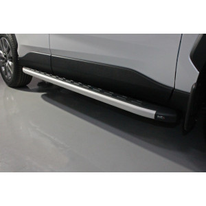 Пороги алюминиевые с пластиковой накладкой 1720 мм Toyota RAV4 2019-    