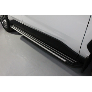 Пороги алюминиевые "Slim Line Silver" 1720 мм Toyota RAV4 2019- 