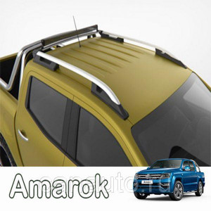 Рейлинги продольные с поперечиной для освещения Volkswagen Amarok (Амарок) 2010-)