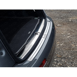 Накладки на задний бампер (лист шлифованный надпись Audi) Audi Q7 2015-