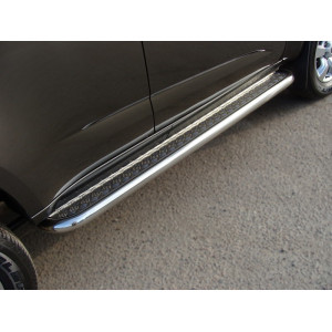 Пороги с площадкой 60,3 мм Chevrolet Trailblazer 2013-