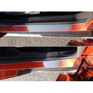Накладки на пороги (лист шлифованный) Ford EcoSport 2014-