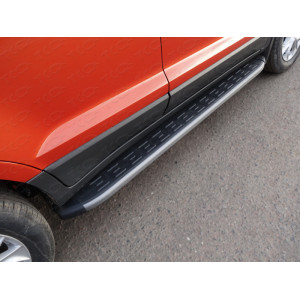 Пороги алюминиевые с пластиковой накладкой 1720 мм Ford EcoSport 2014-