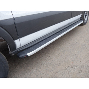Порог алюминиевый с пластиковой накладкой 2220 мм (левый) Ford Transit 2016-