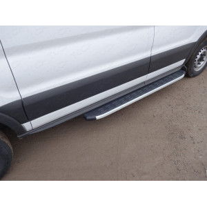 Порог алюминиевый с пластиковой накладкой 1720 мм (левый) Ford Transit 2016-