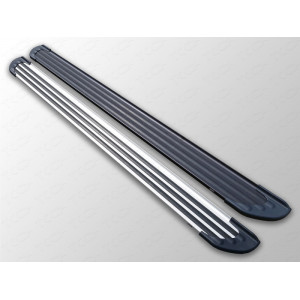 Пороги алюминиевые "Slim Line" 1720 мм Geely Emgrand X7 2013-