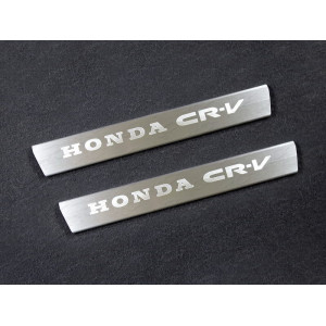 Накладки на пластиковые пороги (лист шлифованный надпись Honda CR-V) 2шт Honda CR-V 2017-