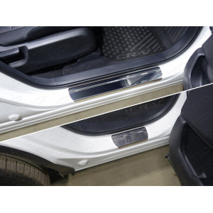 Накладки на пороги (лист зеркальный) 4шт Honda CR-V 2017-