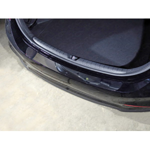 Накладка на задний бампер (лист зеркальный) Hyundai Accent 2017-