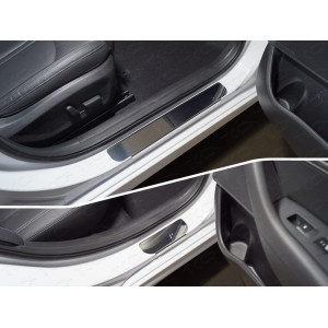 Накладки на пороги (лист зеркальный) 4шт Hyundai Sonata 2018-
