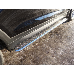 Пороги с площадкой 42,4 мм Hyundai Tucson 2015-2018