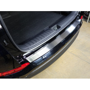 Накладка на задний бампер (лист шлифованный) Hyundai Tucson 2015-2018