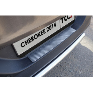 Накладка на задний бампер (декоративная) Jeep Cherokee (Sport, Longitude, Limited) 2014-